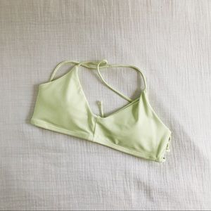 Neon Lime Green/Yellow Bikini Top
